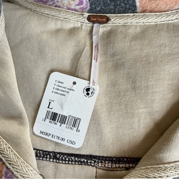 Free People Printed Ruby Jacket in Charcoal Combo - Picture 6 of 6